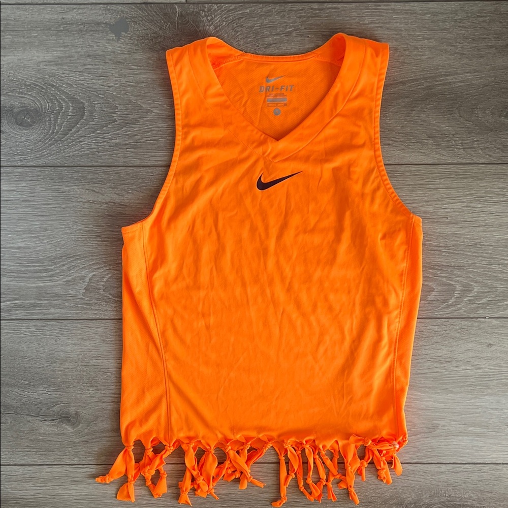 Nike Dri-Fir Bright Orange Fringe Tank